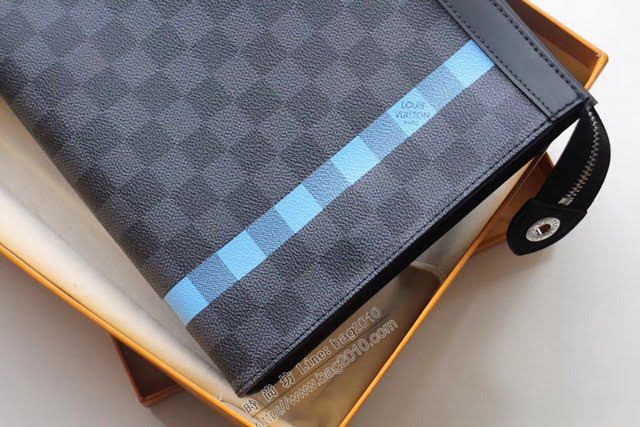 lv手包 N64444 新款Pochette Voyage中號手袋 lv男士手拿包  lvqb1256